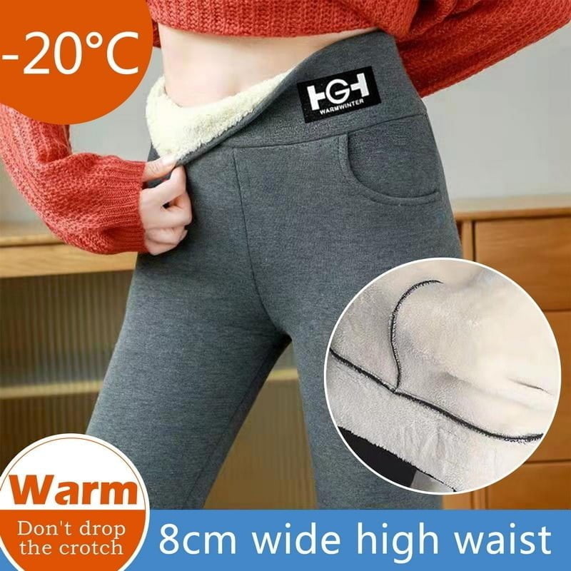 Women Winter Velvet Leggings Warm High Waist Slim Solid Thermal Pants Comfortable Stretchy Skinny Pantyhose