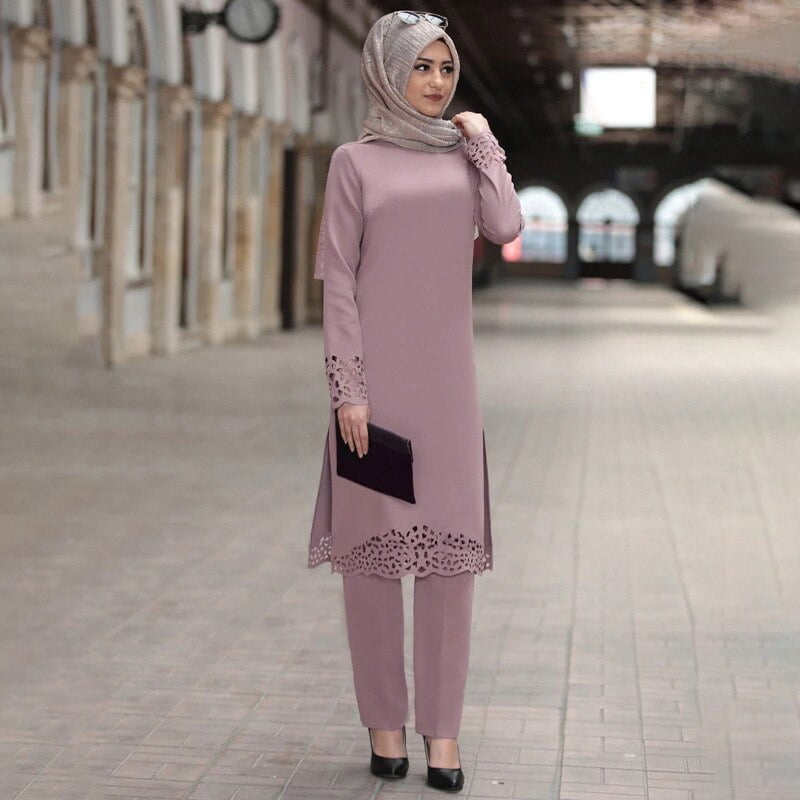 Barakath Dubai Long Muslim Women Islamic Dresses Plain Simple Abaya With  Belt Style (Brown, Small) : Amazon.in: Clothing & Accessories
