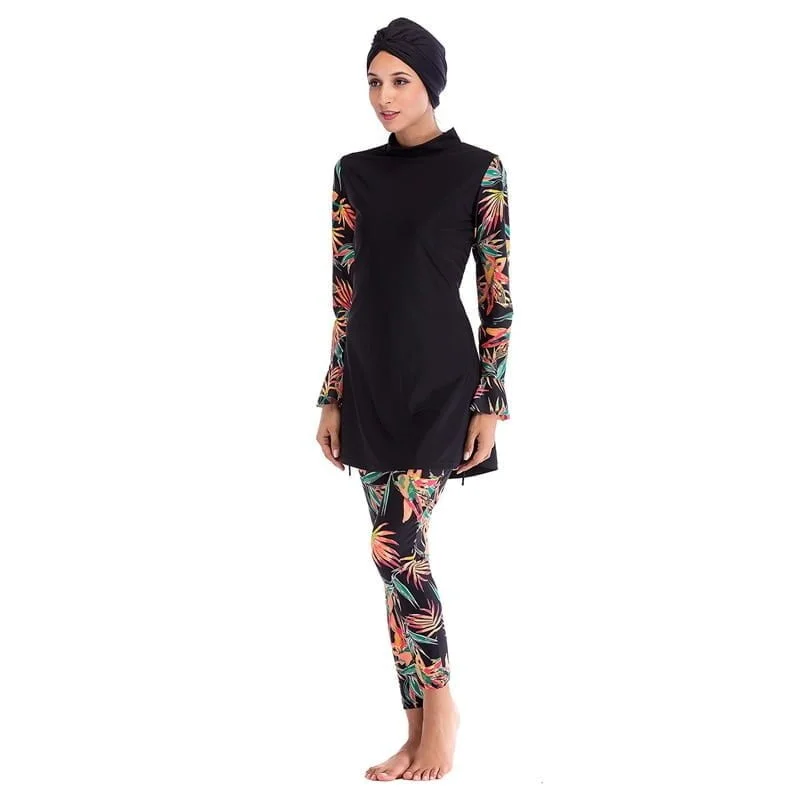 Modest Burkinis Plus Size Islamic Swimsuit For Women Muslim Swimwear Full Cover Conservative Swim Wear