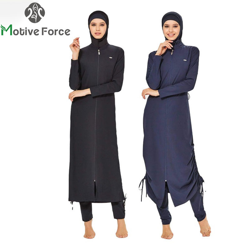 3pcs Muslim Modest Swimsuit Full Cover Burkini Women Swimwear Islamic  Costumes