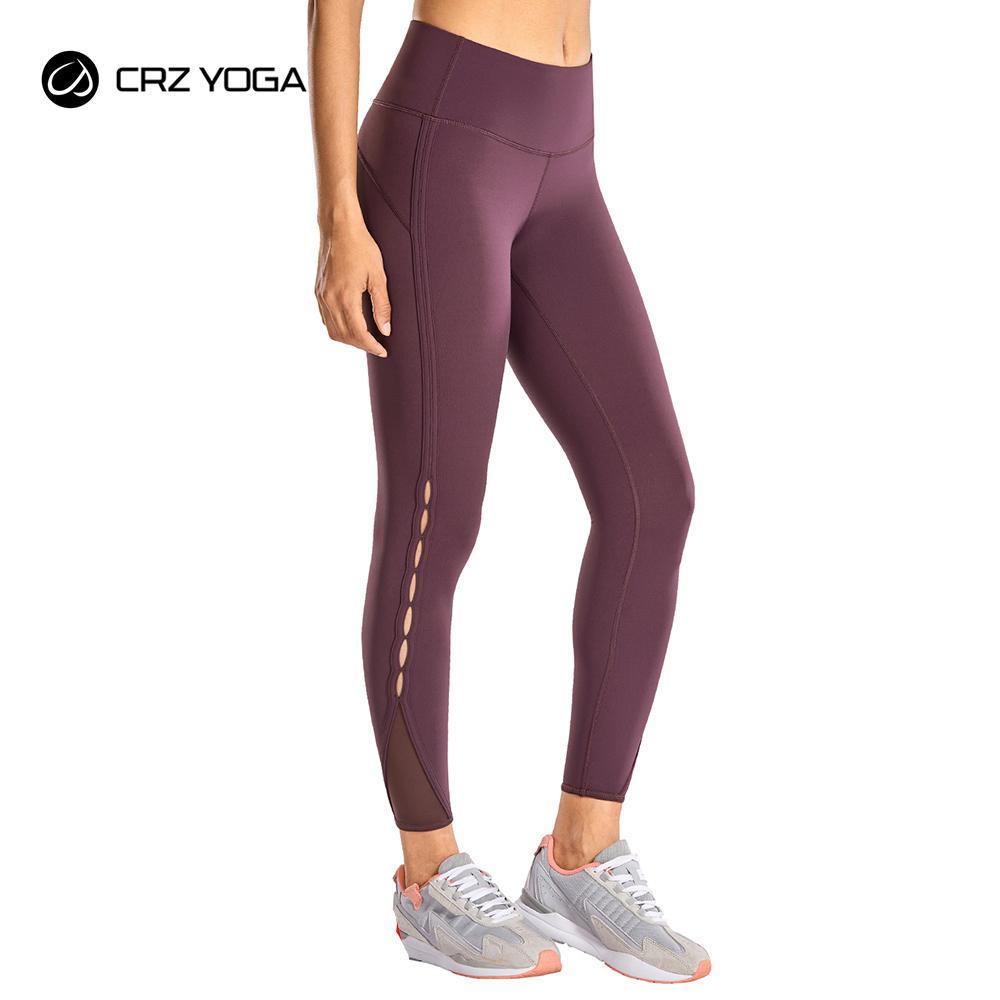 CRZ YOGA Women's Ulti-Dry Workout Leggings 25 Inches - High Waisted Yoga  Pants 7/8 Gym Leggings