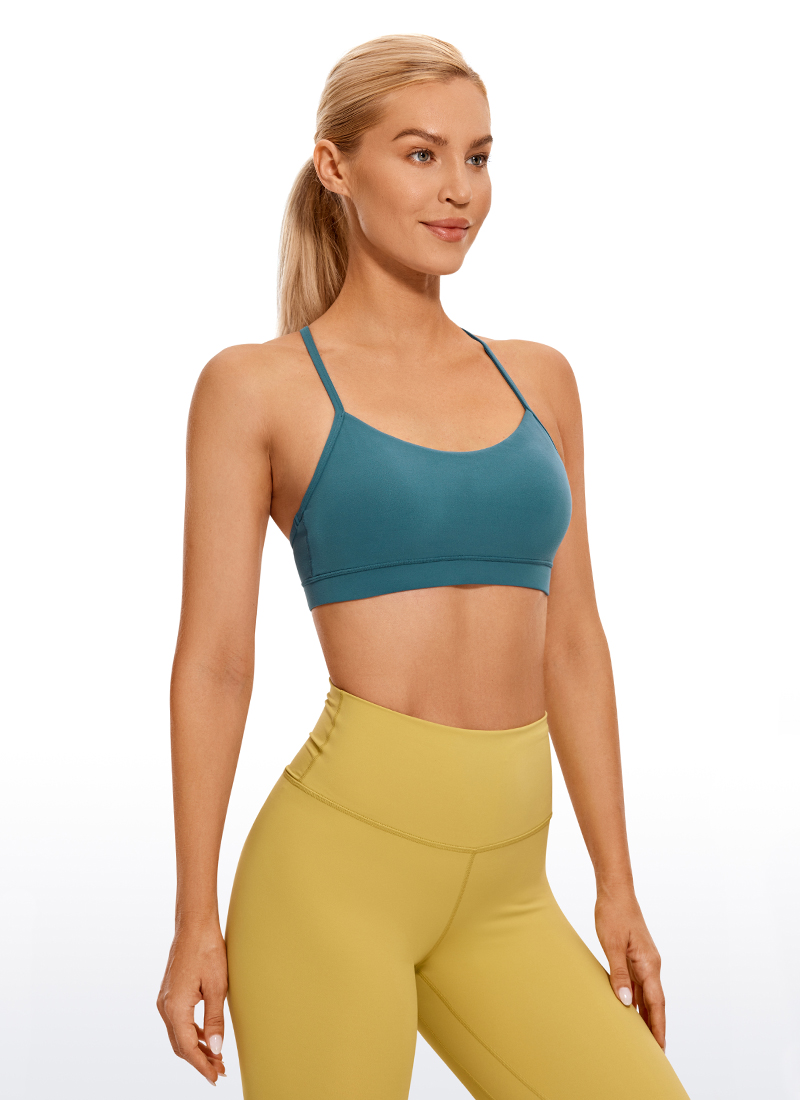 Buy Womens Butterluxe Y-Back Racerback Sports Bra - Spaghetti Thin Straps  Scoop Neck Athletic Padded Yoga Bra Online at desertcartINDIA