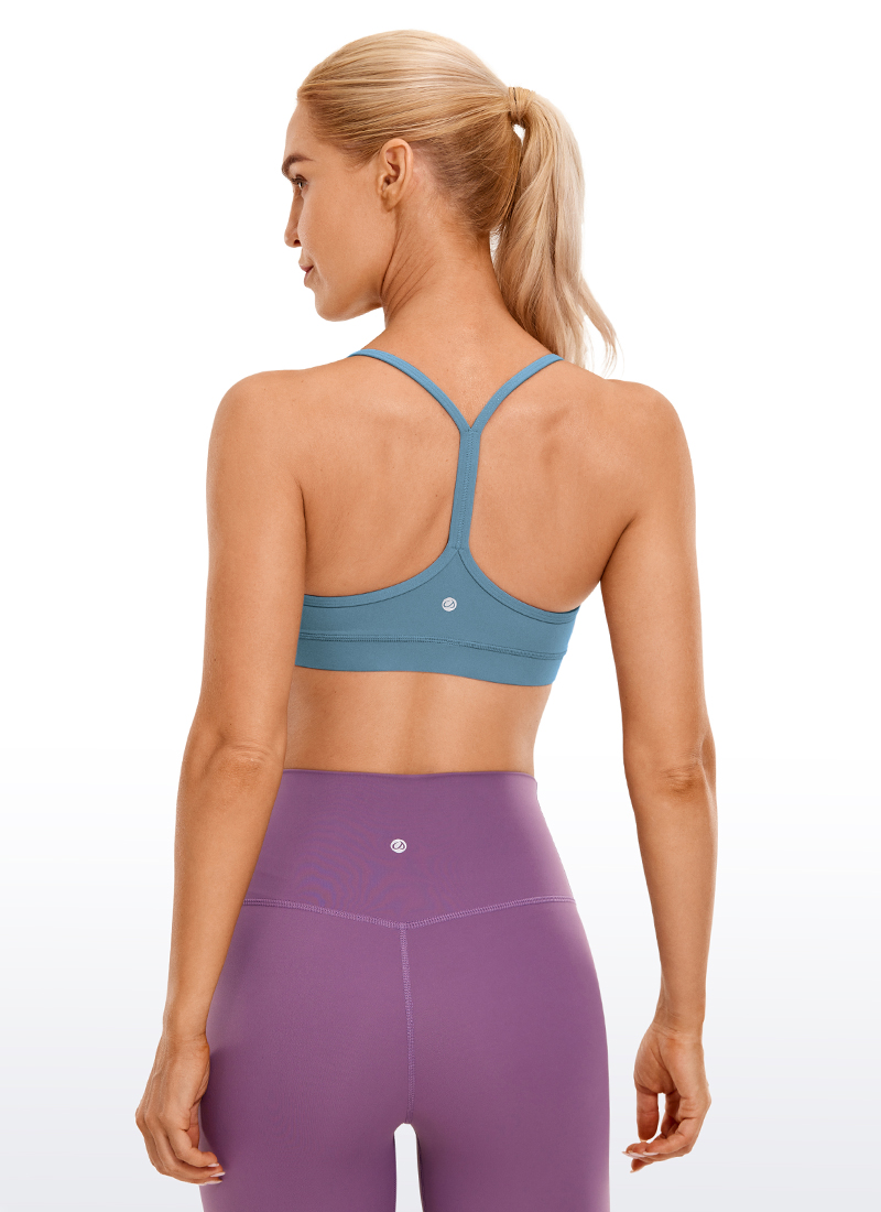 Super Soft Reversible Yoga Bra - lilywhitevapourblue, Women's Sports Bras