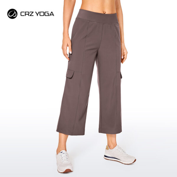 YOGA Joggers Lightweight Loose Wide Leg Capri Pants - I Shop Turkey