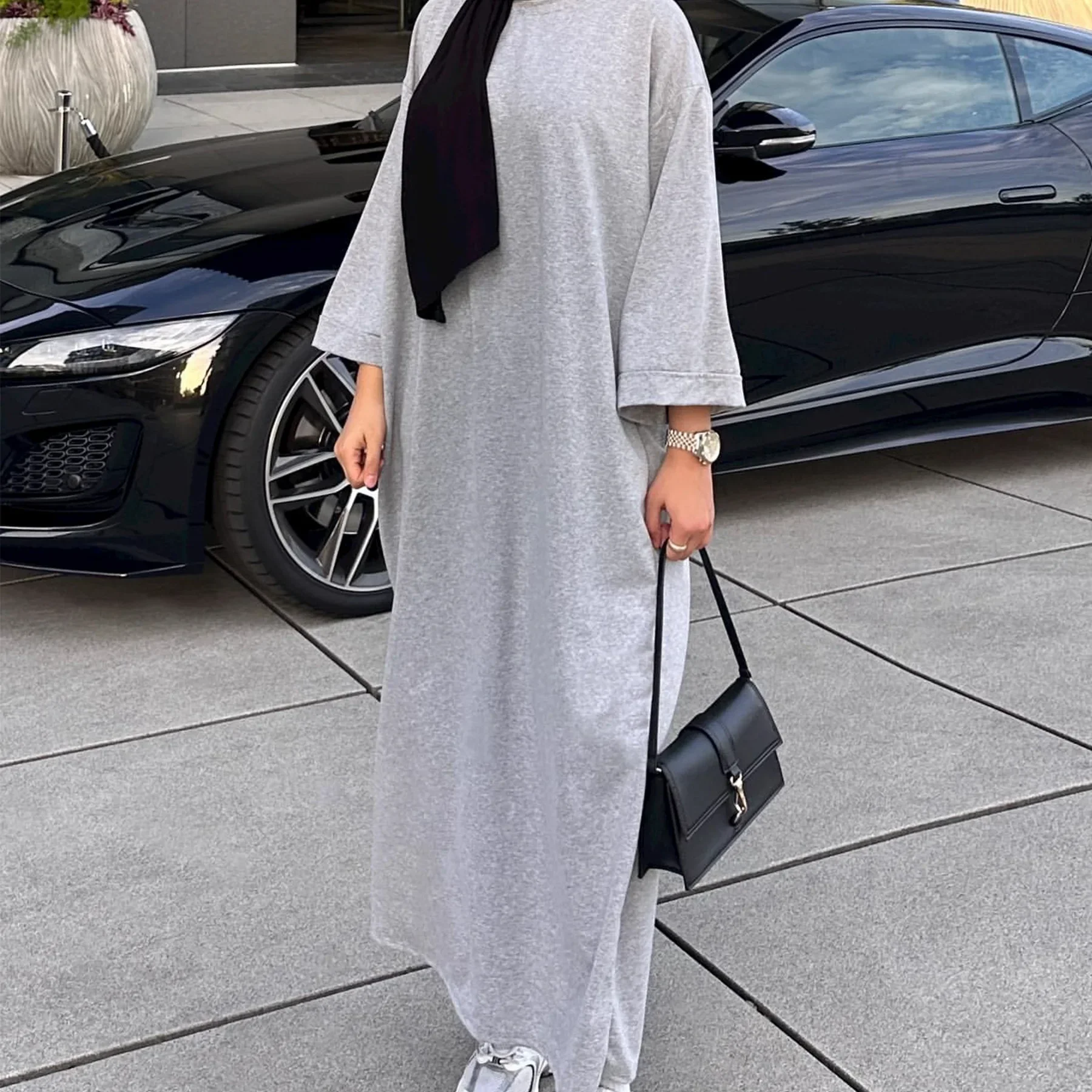 Sweatshirt Abaya Long Dress Women Muslim Daily Wear Plain Simple Islamic Clothing Ramadan Dubai Turkey Casual Hijab Robe Outfits Sweatshirt Abaya Long Dress Women Muslim Daily Wear Plain Simple Islamic Clothing Ramadan Dubai Turkey Casual Hijab Robe Outfits