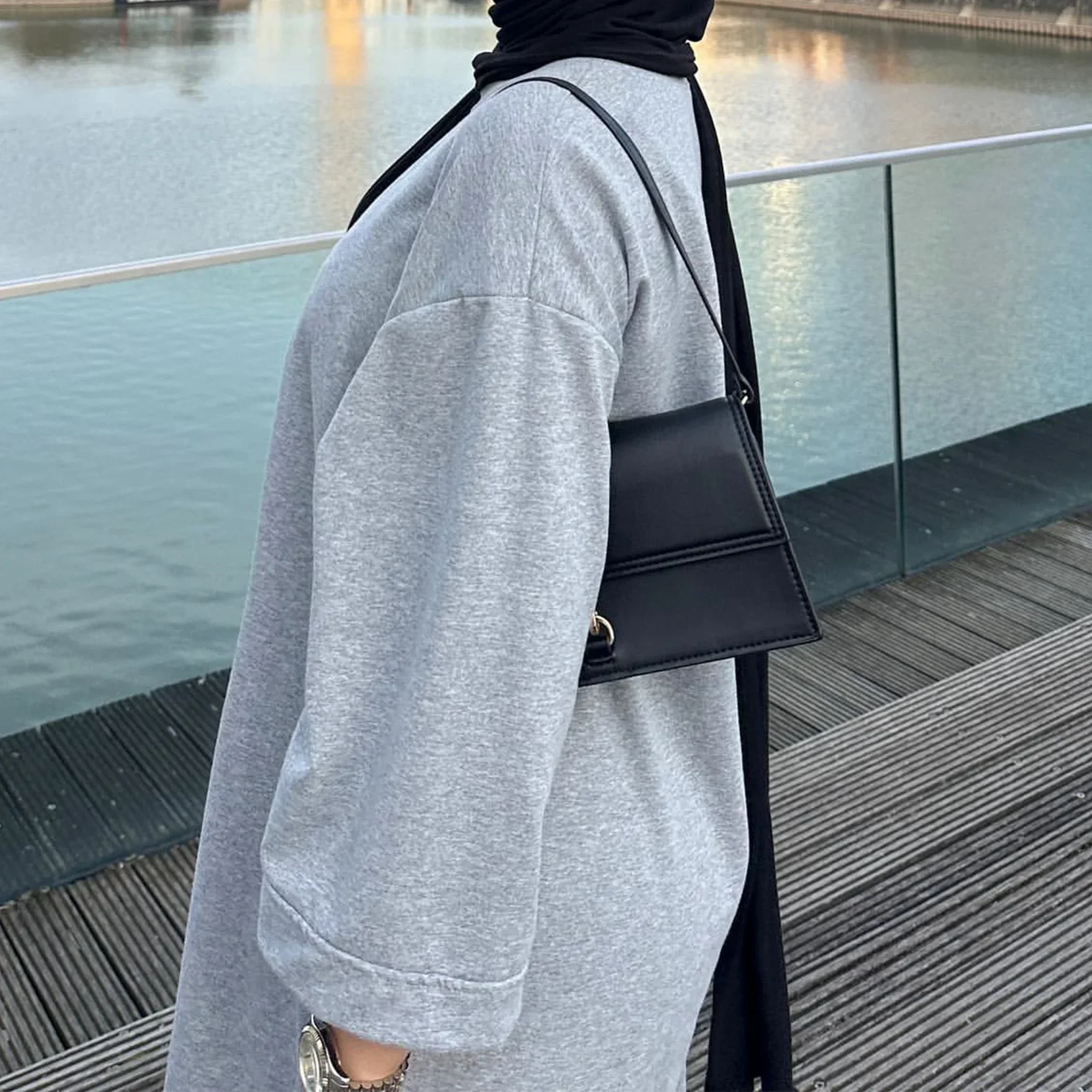 Sweatshirt Abaya Long Dress Women Muslim Daily Wear Plain Simple Islamic Clothing Ramadan Dubai Turkey Casual Hijab Robe Outfits Sweatshirt Abaya Long Dress Women Muslim Daily Wear Plain Simple Islamic Clothing Ramadan Dubai Turkey Casual Hijab Robe Outfits