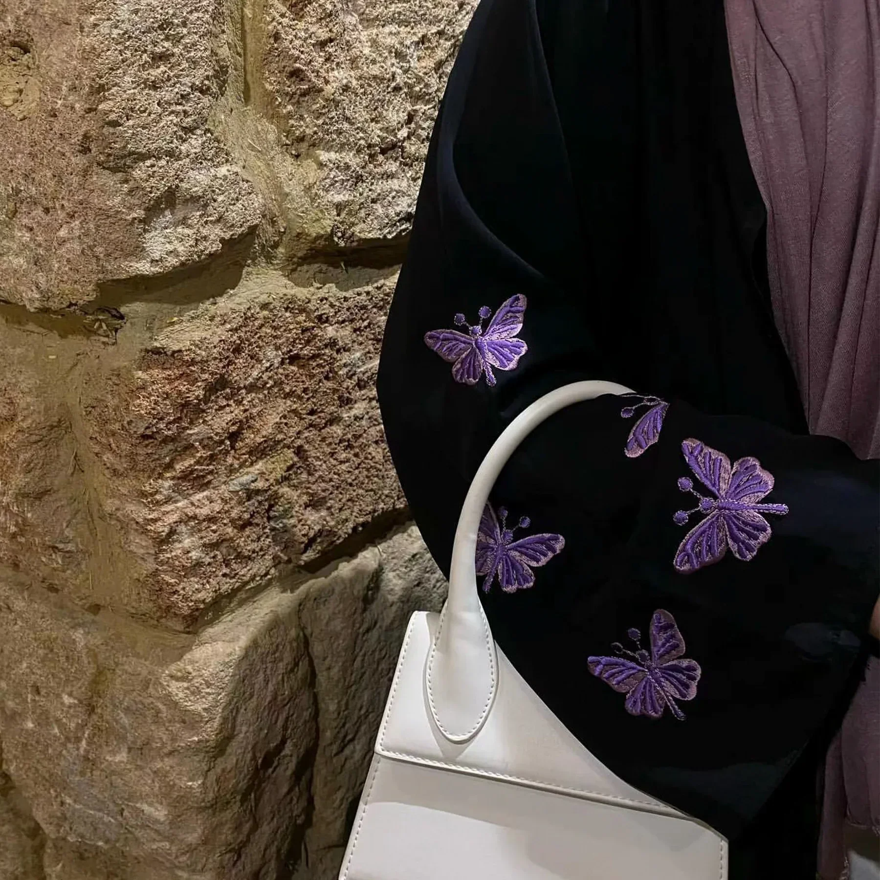Butterfly Embroidery Kimono Abaya with Pockets Nida Muslim Abayas for Women Dubai Luxury Turkey Ramadan Islamic Clothing Kaftan Butterfly Embroidery Kimono Abaya with Pockets Nida Muslim Abayas for Women Dubai Luxury Turkey Ramadan Islamic Clothing Kaftan