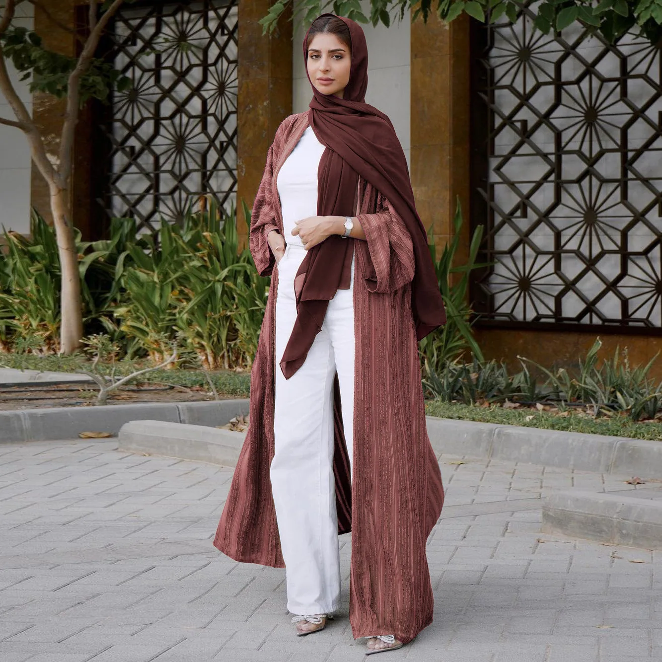 Knit Cardigan Abaya Muslim Coat Women Open Abayas Dubai Islamic Fashion Clothes Ropa Arabe Turkish Tunic Kimono Femme Musulmane