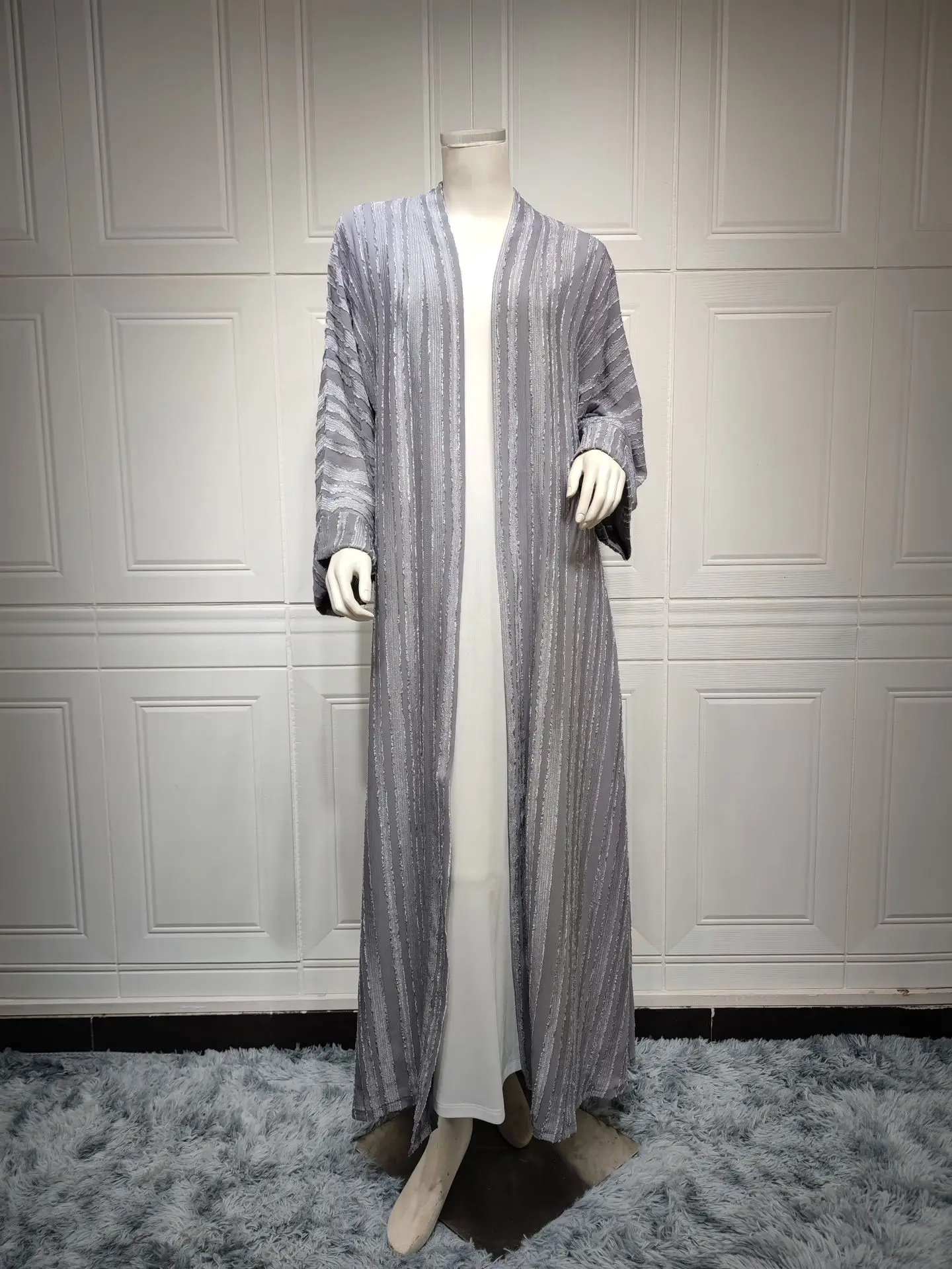 Knit Cardigan Abaya Muslim Coat Women Open Abayas Dubai Islamic Fashion Clothes Ropa Arabe Turkish Tunic Kimono Femme Musulmane