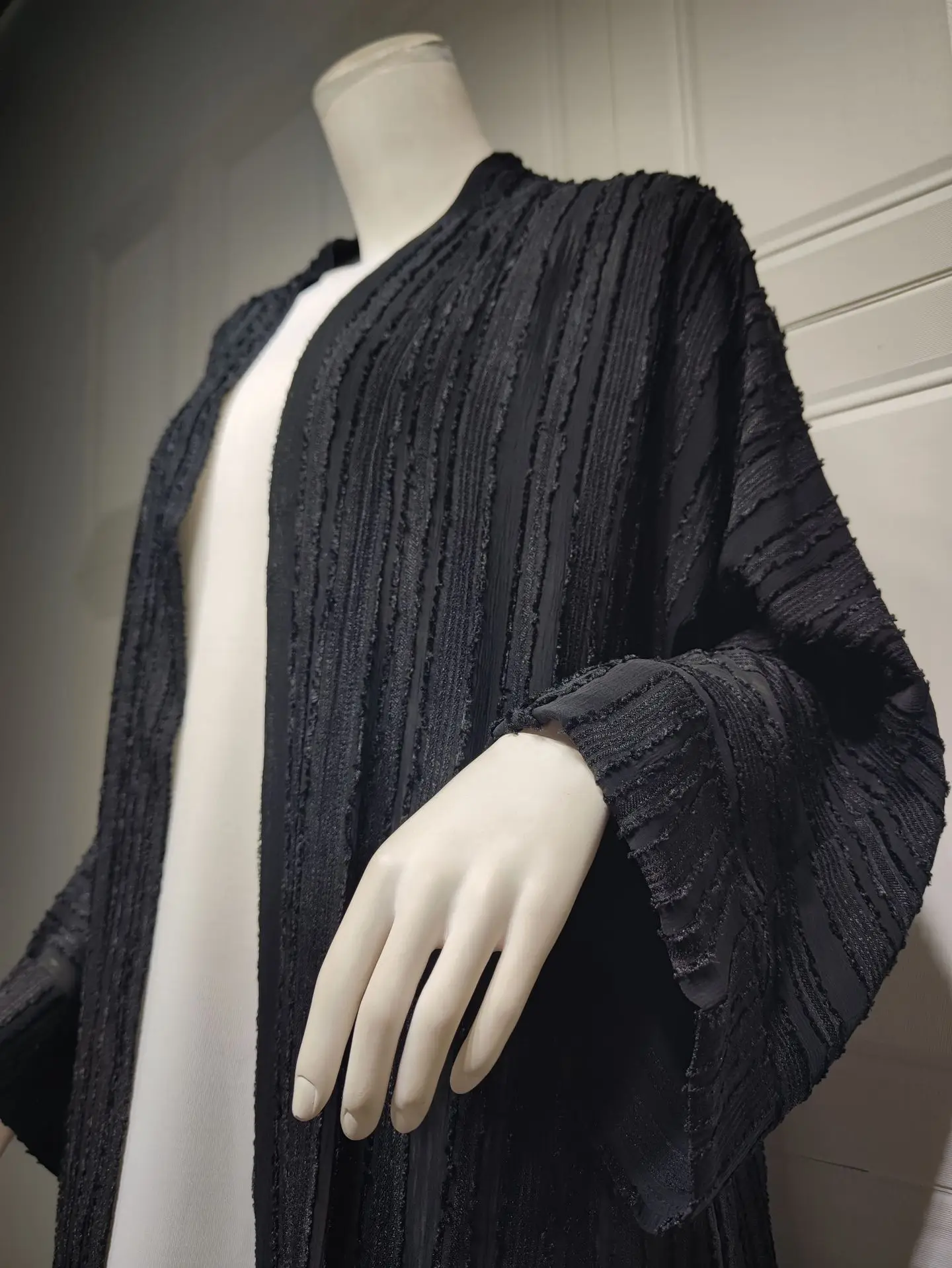 Knit Cardigan Abaya Muslim Coat Women Open Abayas Dubai Islamic Fashion Clothes Ropa Arabe Turkish Tunic Kimono Femme Musulmane