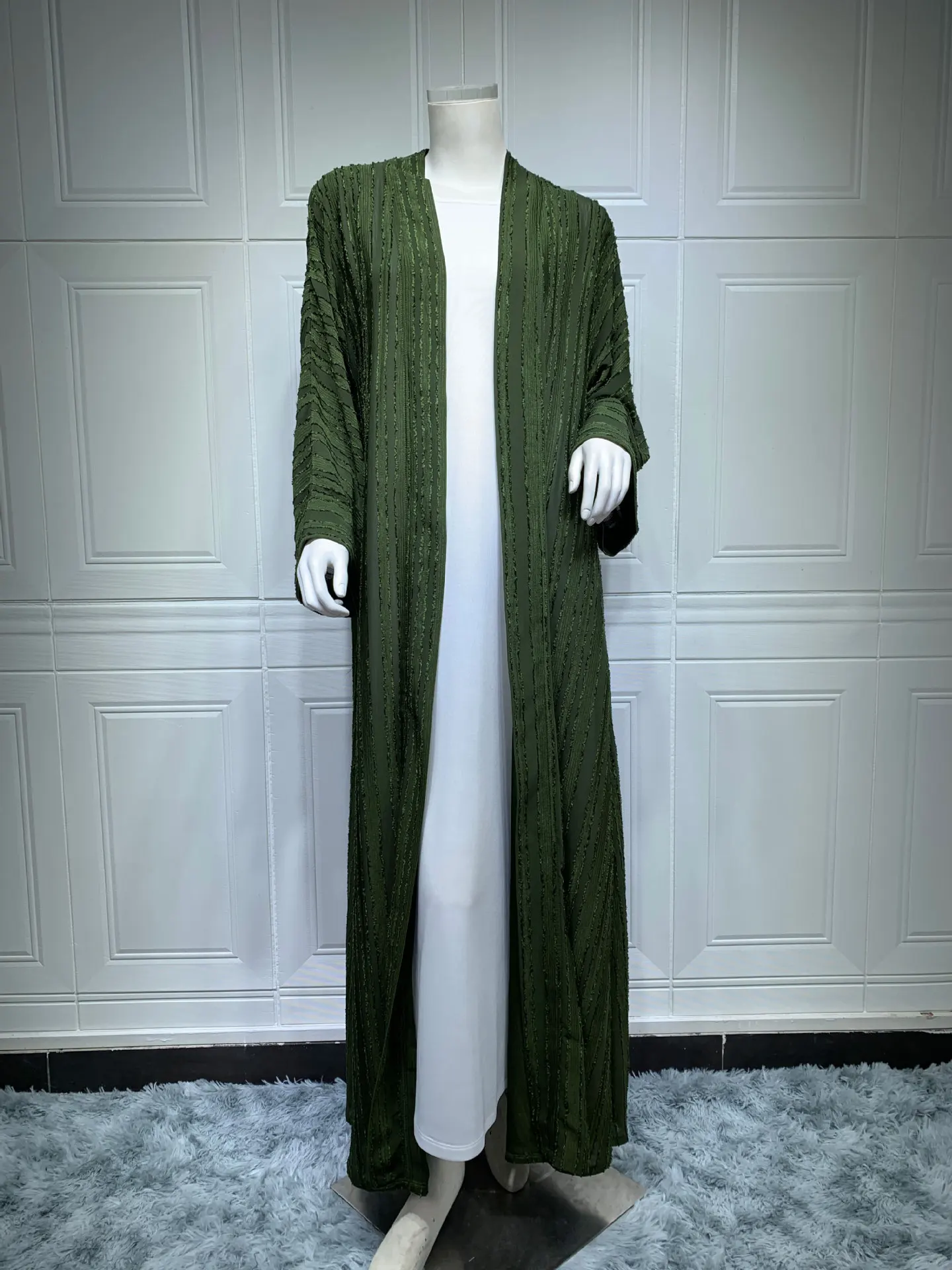 Knit Cardigan Abaya Muslim Coat Women Open Abayas Dubai Islamic Fashion Clothes Ropa Arabe Turkish Tunic Kimono Femme Musulmane
