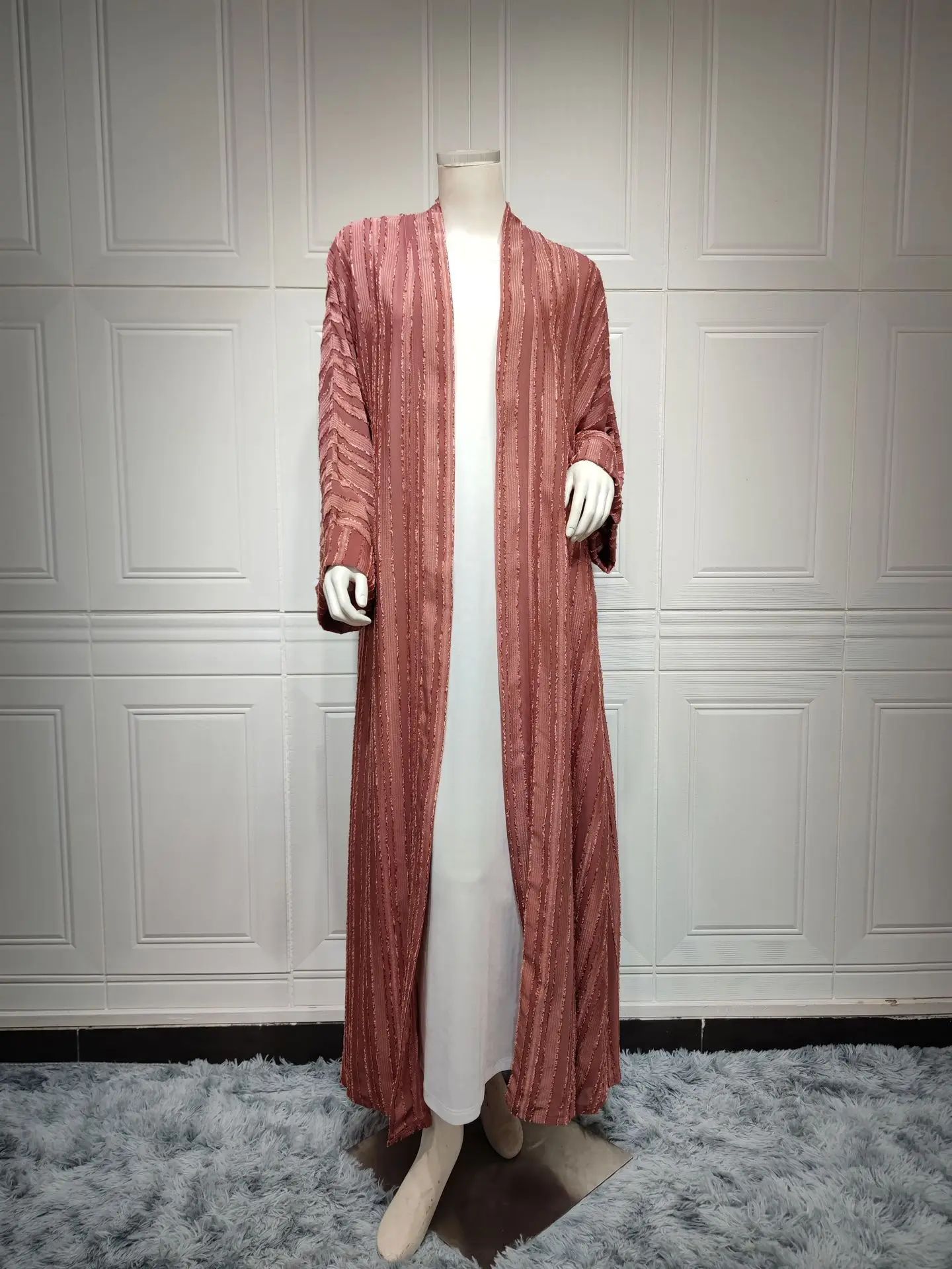 Knit Cardigan Abaya Muslim Coat Women Open Abayas Dubai Islamic Fashion Clothes Ropa Arabe Turkish Tunic Kimono Femme Musulmane