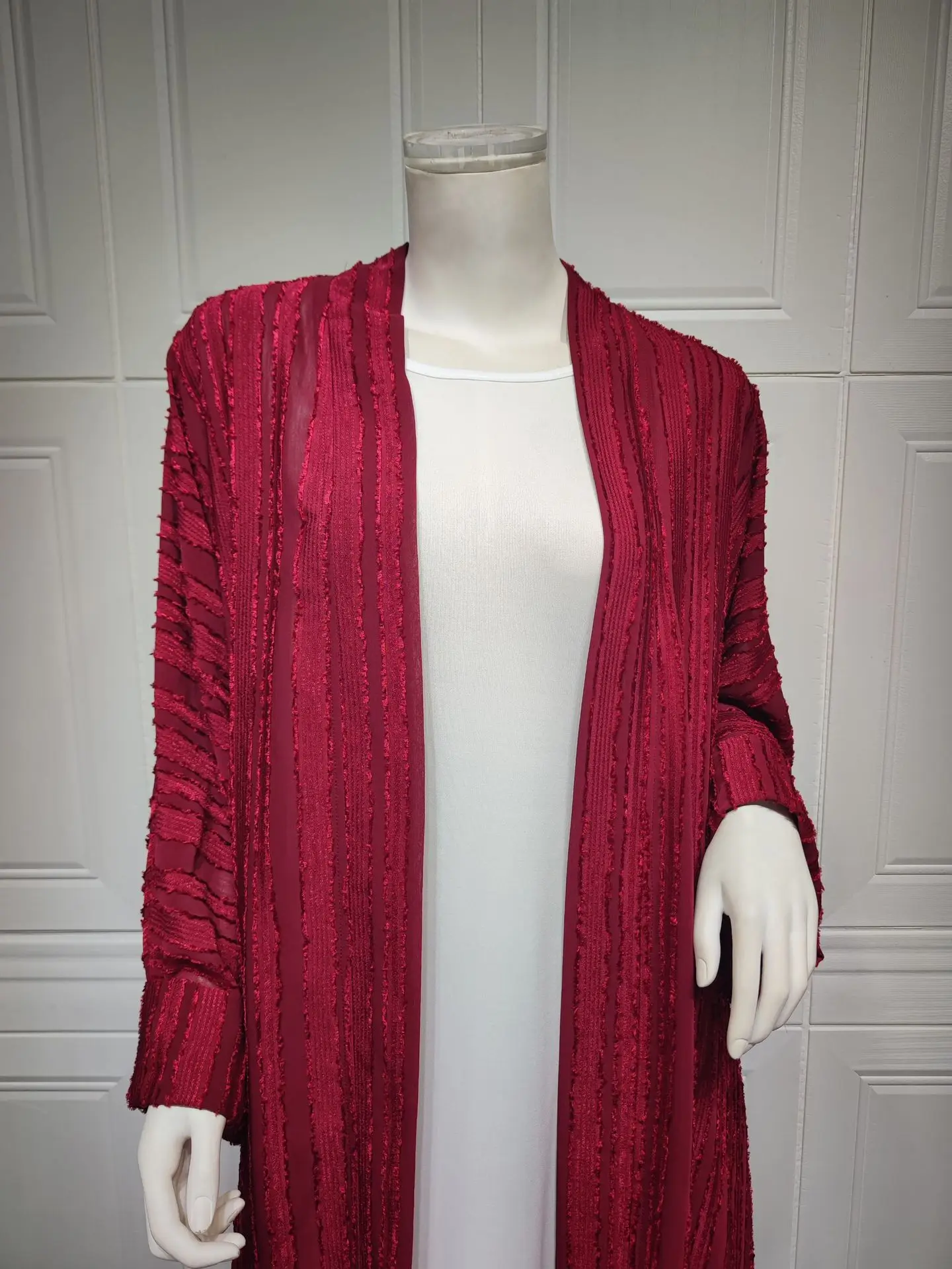 Knit Cardigan Abaya Muslim Coat Women Open Abayas Dubai Islamic Fashion Clothes Ropa Arabe Turkish Tunic Kimono Femme Musulmane