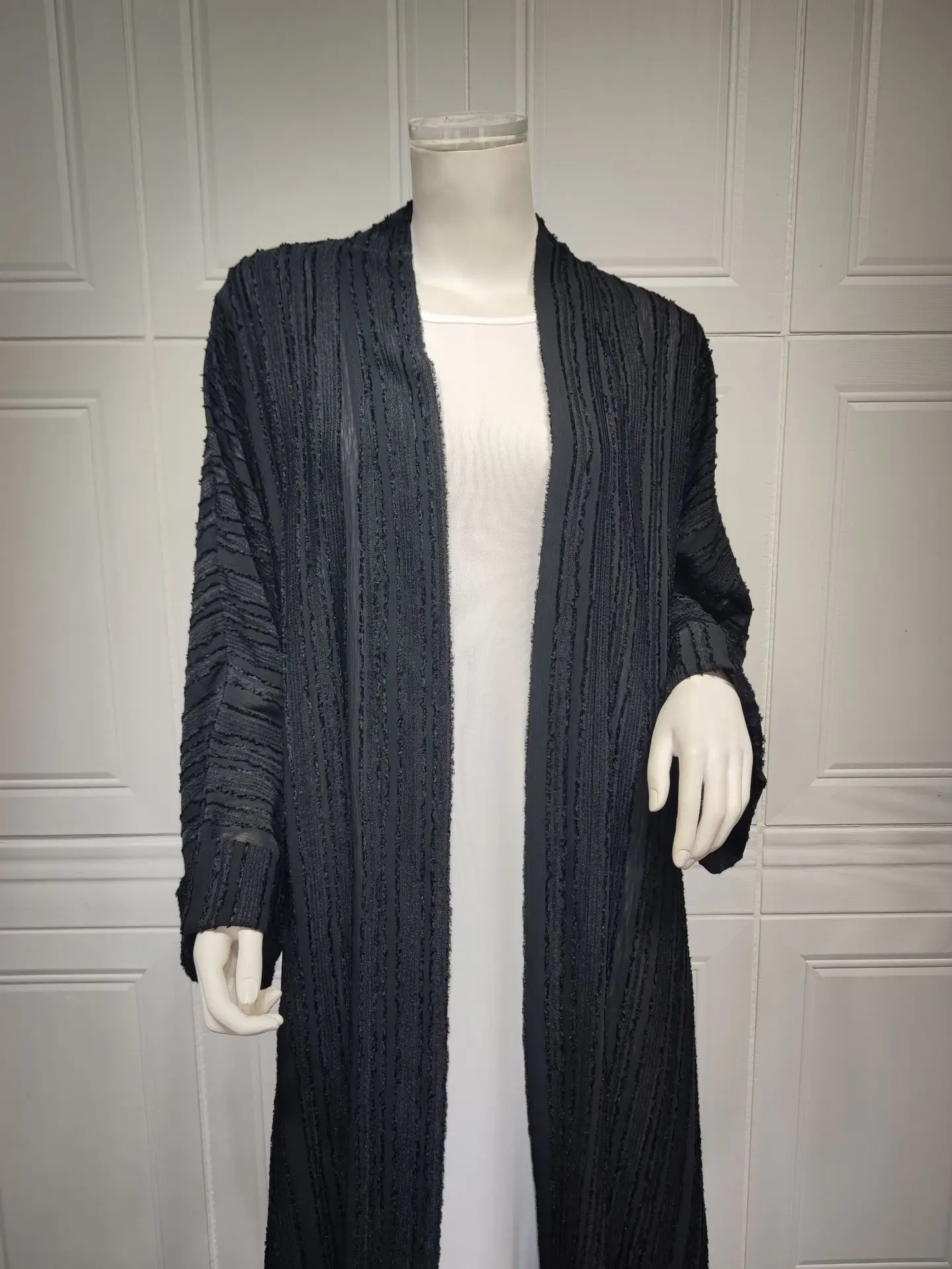 Knit Cardigan Abaya Muslim Coat Women Open Abayas Dubai Islamic Fashion Clothes Ropa Arabe Turkish Tunic Kimono Femme Musulmane
