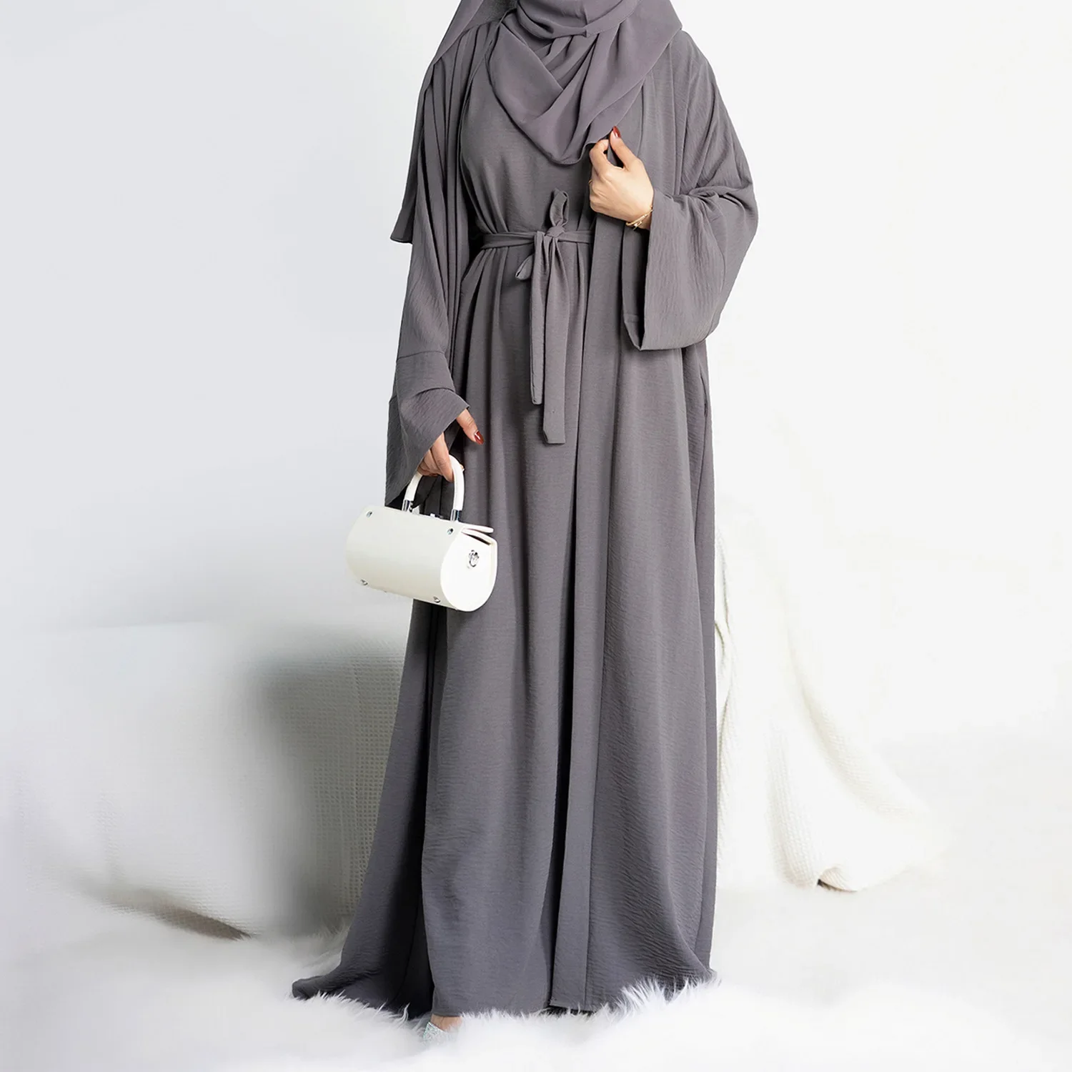 2 Piece Abaya Slip Sleeveless Hijab Dress Matching Muslim Sets Plain Open Abayas for Women Dubai Turkey African Islamic Clothing 2 Piece Abaya Slip Sleeveless Hijab Dress Matching Muslim Sets Plain Open Abayas for Women Dubai Turkey African Islamic Clothing