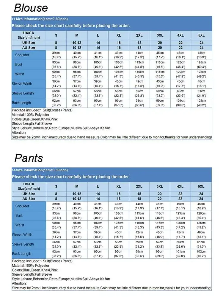 Vintage Stylish Muslim Suit 2PCS Long Sleeve Blouse Pant Sets Islamic Clothing Female Casual Floral Printed Matching Sets Vintage Stylish Muslim Suit 2PCS Long Sleeve Blouse Pant Sets Islamic Clothing Female Casual Floral Printed Matching Sets