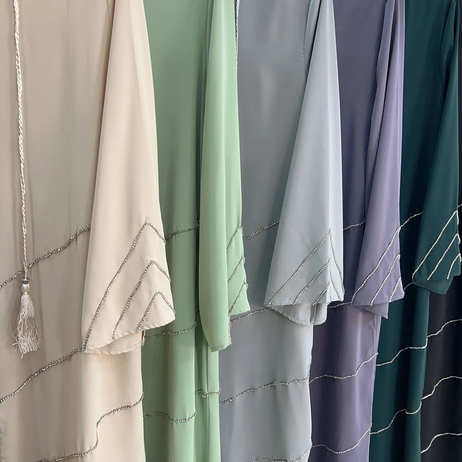 Ramadan Muslim Kimono Abaya Dubai Summer Party Elegant Hijab Dress Beaded Open Abayas for Women Turkey Dresses Islam Kaftan Robe Ramadan Muslim Kimono Abaya Dubai Summer Party Elegant Hijab Dress Beaded Open Abayas for Women Turkey Dresses Islam Kaftan Robe