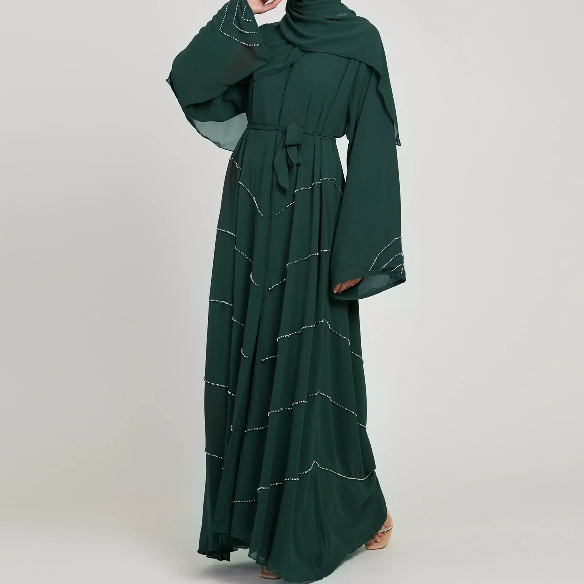 Ramadan Muslim Kimono Abaya Dubai Summer Party Elegant Hijab Dress Beaded Open Abayas for Women Turkey Dresses Islam Kaftan Robe Ramadan Muslim Kimono Abaya Dubai Summer Party Elegant Hijab Dress Beaded Open Abayas for Women Turkey Dresses Islam Kaftan Robe