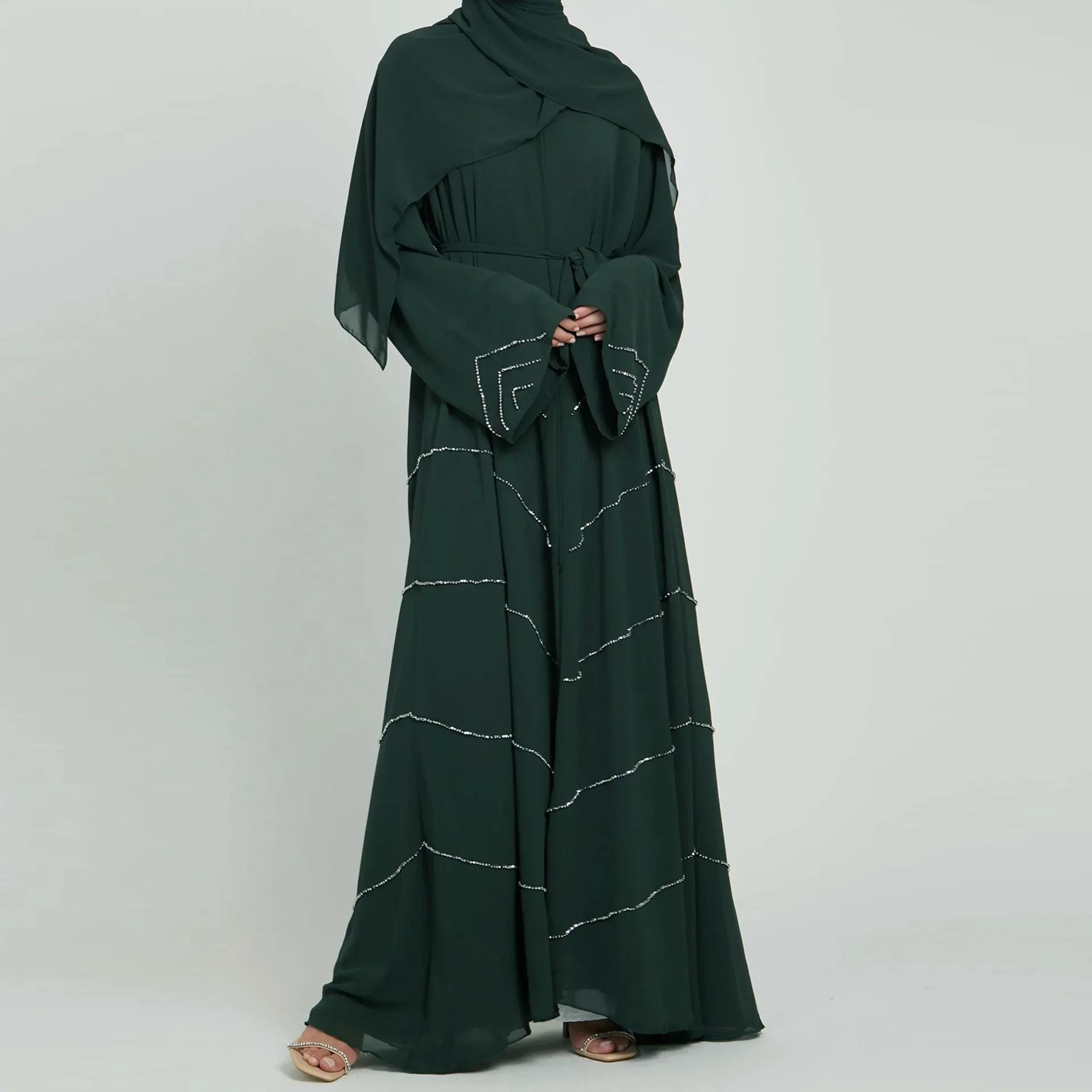 Ramadan Muslim Kimono Abaya Dubai Summer Party Elegant Hijab Dress Beaded Open Abayas for Women Turkey Dresses Islam Kaftan Robe Ramadan Muslim Kimono Abaya Dubai Summer Party Elegant Hijab Dress Beaded Open Abayas for Women Turkey Dresses Islam Kaftan Robe