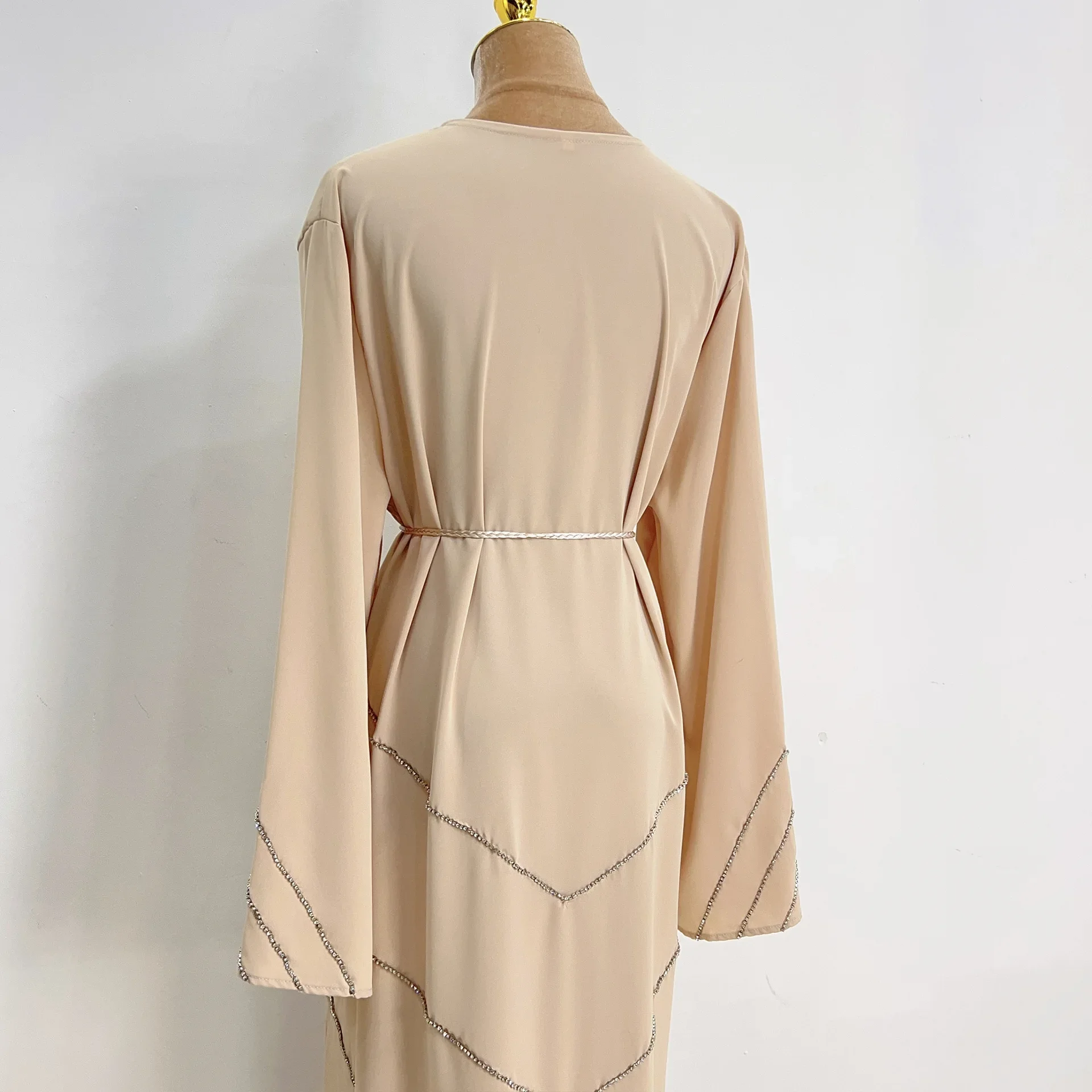 Ramadan Muslim Kimono Abaya Dubai Summer Party Elegant Hijab Dress Beaded Open Abayas for Women Turkey Dresses Islam Kaftan Robe Ramadan Muslim Kimono Abaya Dubai Summer Party Elegant Hijab Dress Beaded Open Abayas for Women Turkey Dresses Islam Kaftan Robe