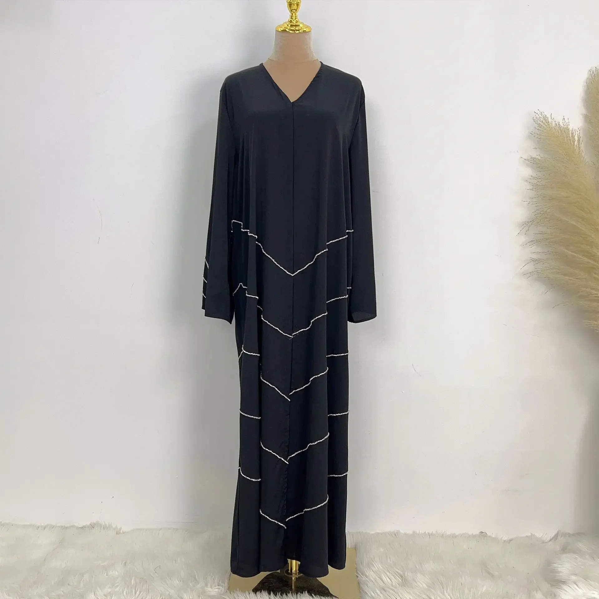 Ramadan Muslim Kimono Abaya Dubai Summer Party Elegant Hijab Dress Beaded Open Abayas for Women Turkey Dresses Islam Kaftan Robe Ramadan Muslim Kimono Abaya Dubai Summer Party Elegant Hijab Dress Beaded Open Abayas for Women Turkey Dresses Islam Kaftan Robe