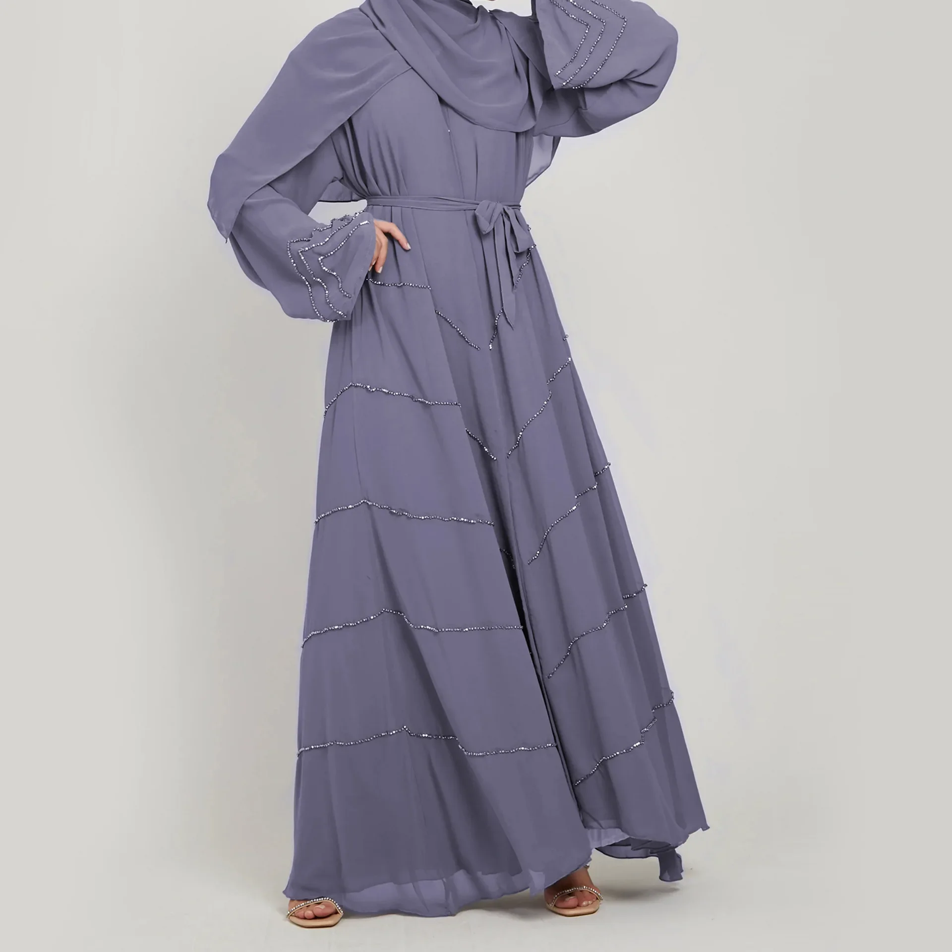 Ramadan Muslim Kimono Abaya Dubai Summer Party Elegant Hijab Dress Beaded Open Abayas for Women Turkey Dresses Islam Kaftan Robe Ramadan Muslim Kimono Abaya Dubai Summer Party Elegant Hijab Dress Beaded Open Abayas for Women Turkey Dresses Islam Kaftan Robe
