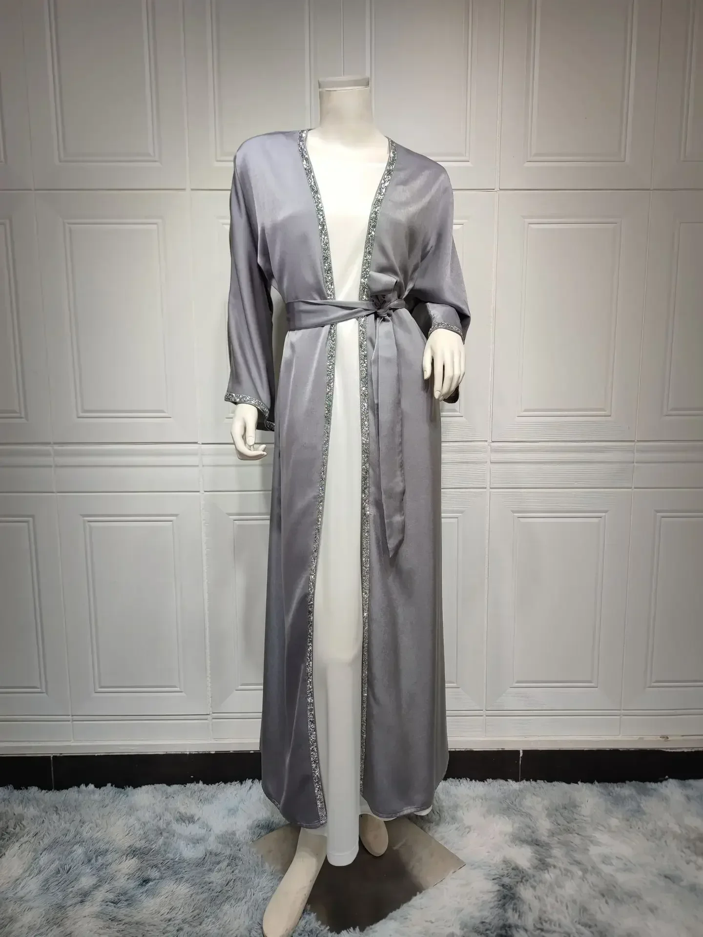 grey abaya